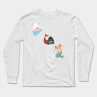 Mermaid Bunny BSC Diagonal Left | Bailey Sean Claude x Bunniesmee Long Sleeve T-Shirt